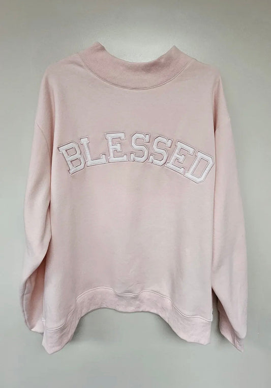 Pre-Order BLESSED Mock Neck Pullover