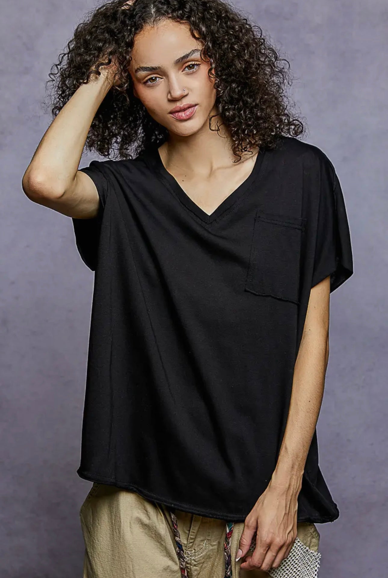 Everyday Black V-Neck Tee