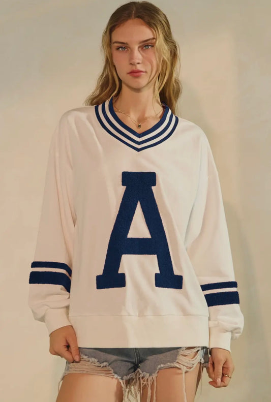 PRE-ORDER Vintage A Pullover - Navy