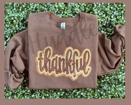 Sequin Thankful Sweatshirt