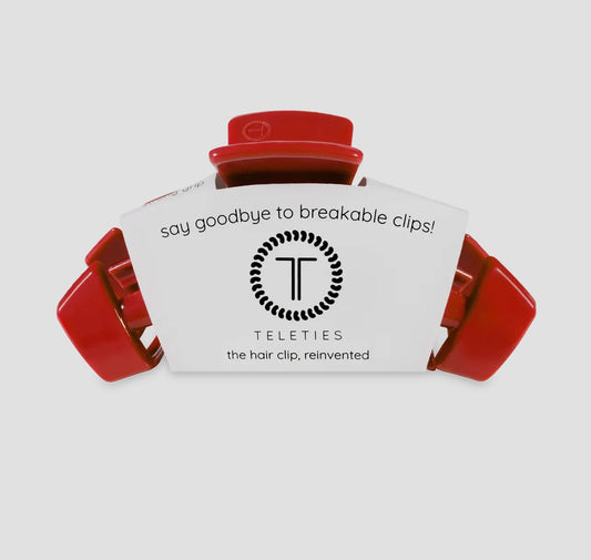 Teleties Classic Red Medium Hair Clip