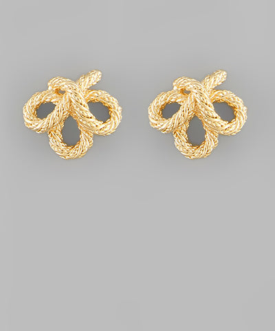 Textured Knot Stud Earrings