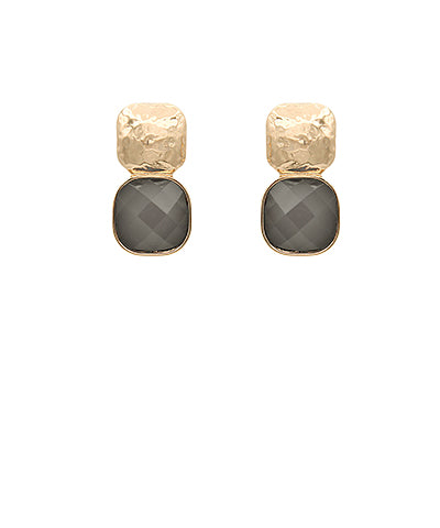 Hammered Stud Earrings - Multiple Colors