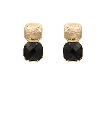 Hammered Stud Earrings - Multiple Colors