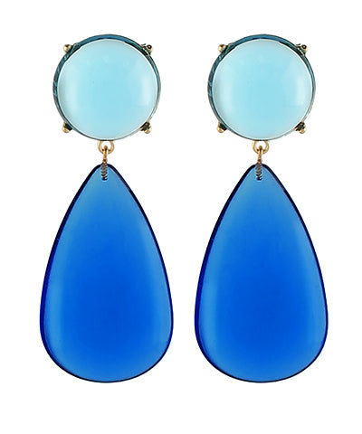 Mya Teardrop Earrings- Blue