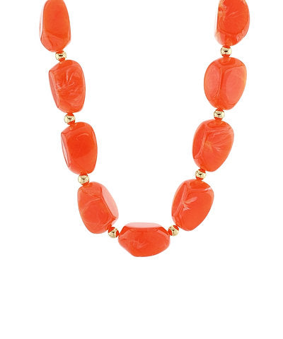 LuLu Statement Necklace - Orange