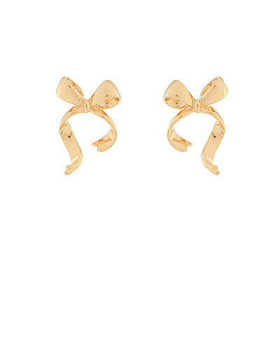 *Wavy Tail Bow Earrings - Small
