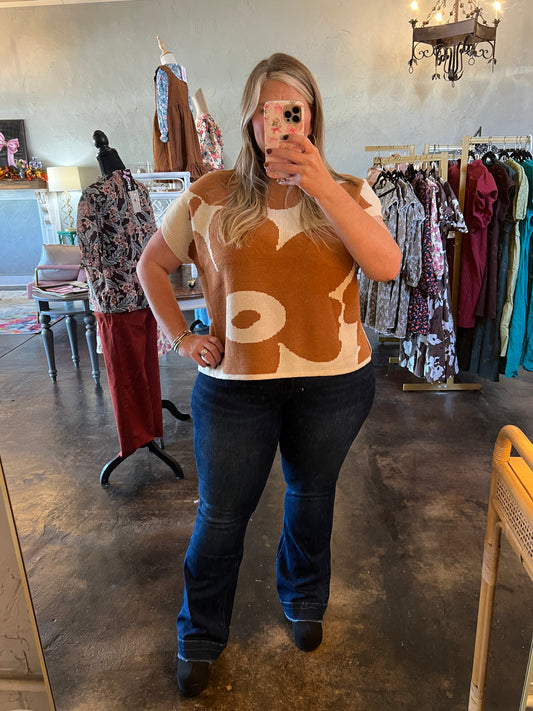 Lovervet by Vervet Mid Rise Tummy Control Flare Jeans