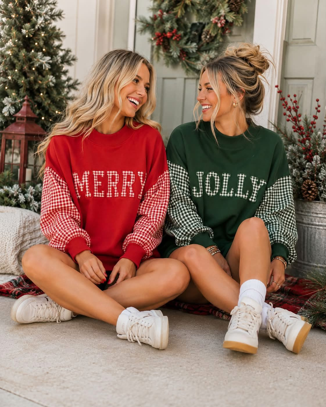 Pre-Order Gingham Christmas Pullover