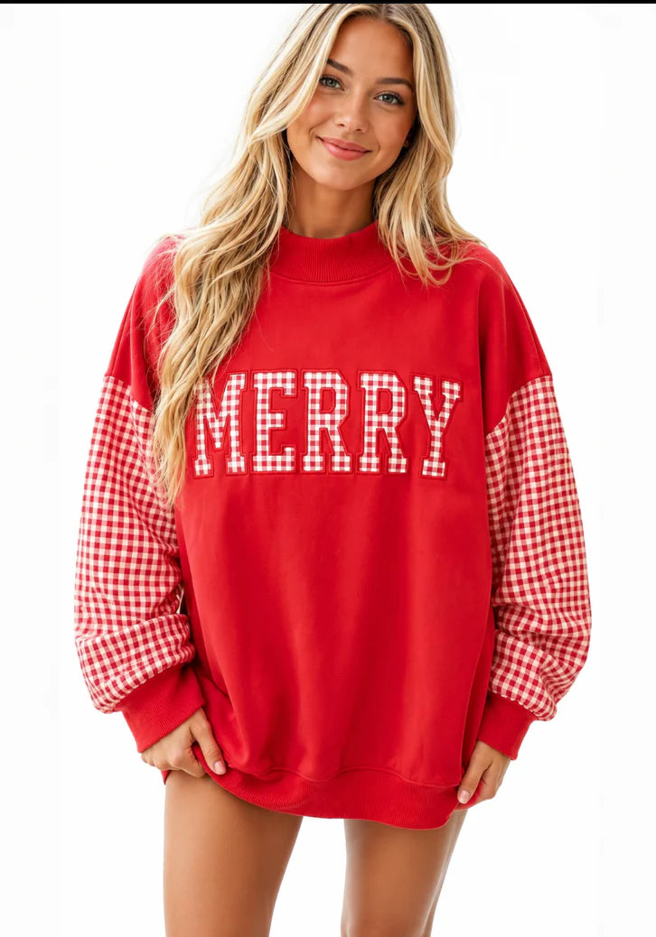 Pre-Order Gingham Christmas Pullover