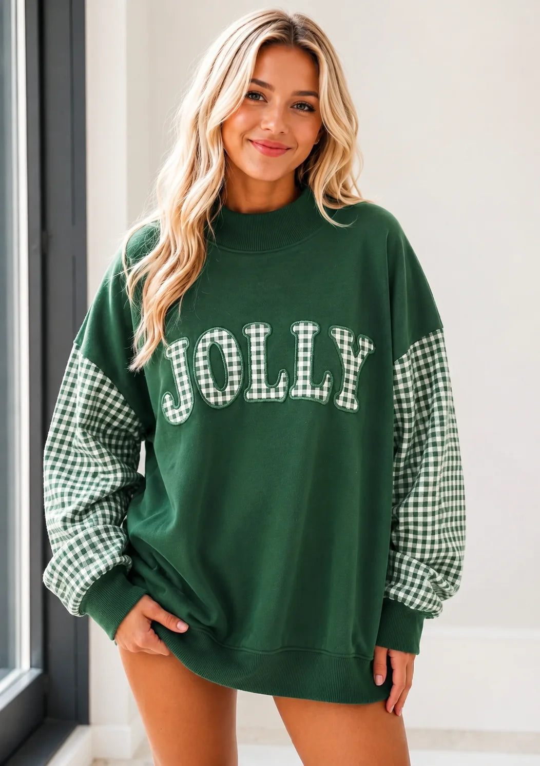Pre-Order Gingham Christmas Pullover