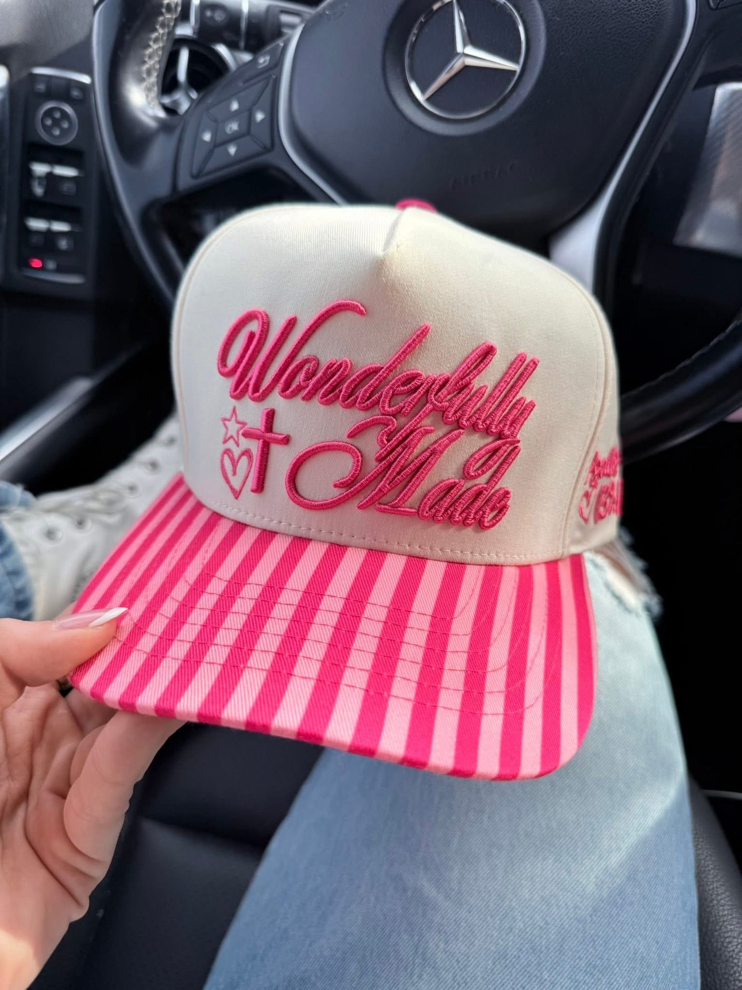 Wonderfully Made Stripe Trucker Hat