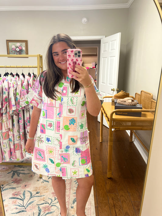 Island Time Button Down Dress
