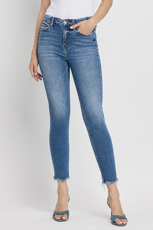 High Rise Rae Hem Crop Skinny Jeans