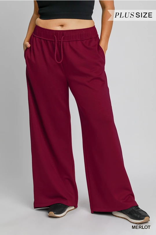 Merlot Curvy Drawstring Pants