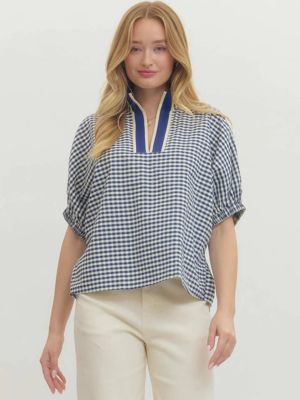 Mason Gingham Dolman Top