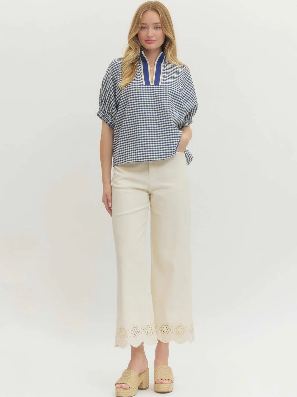 Mason Gingham Dolman Top