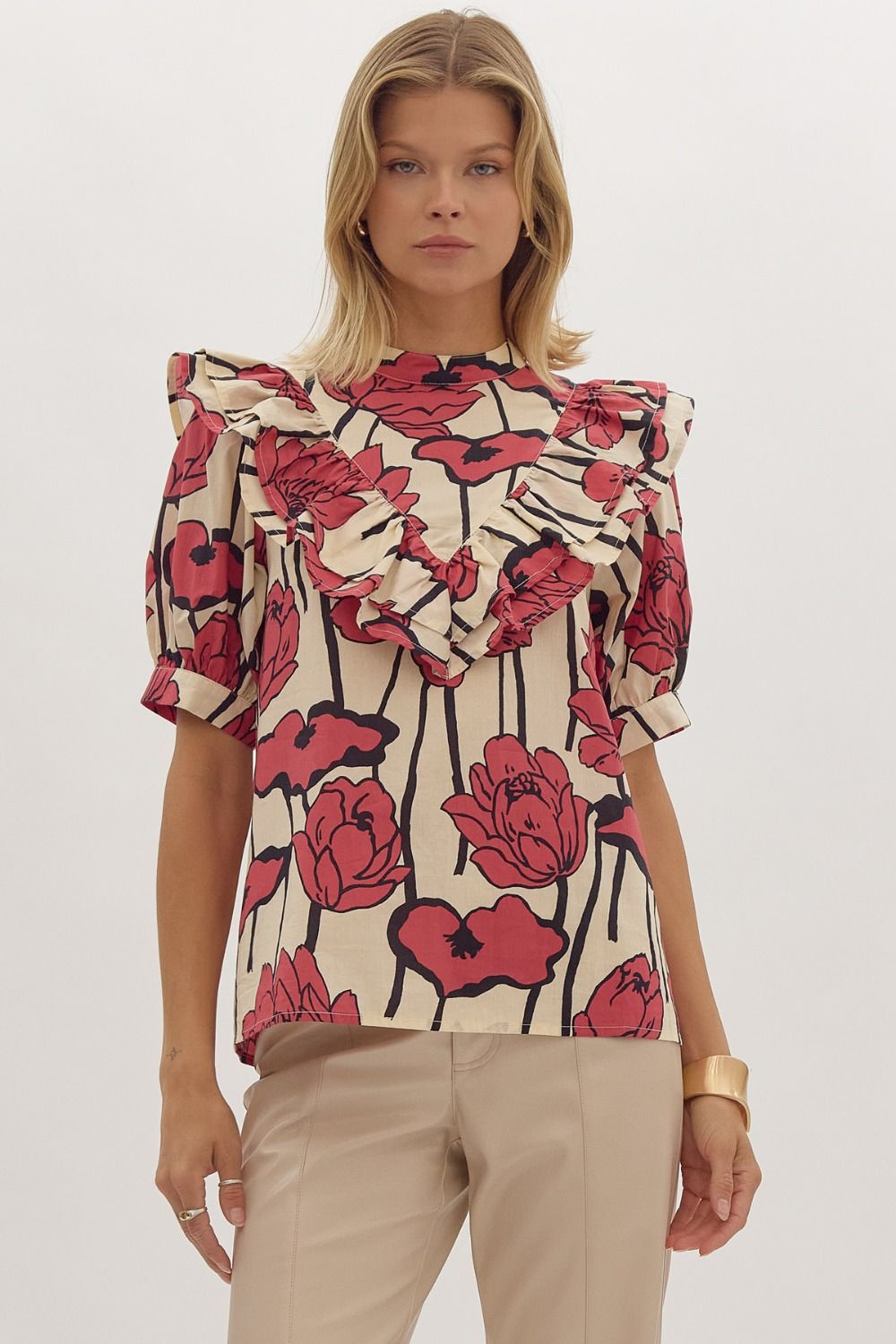 Crimson Poppy Top